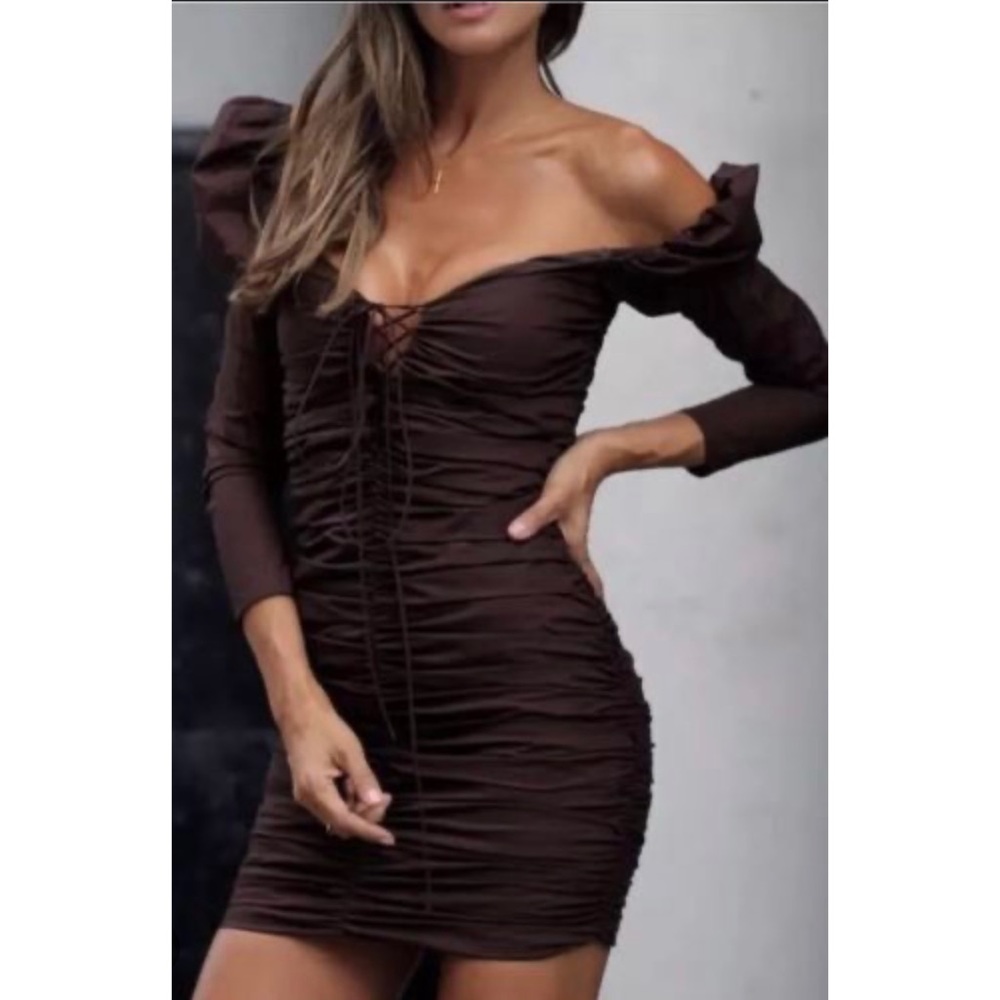 Zara, small, studio, ruched, mini dress, black